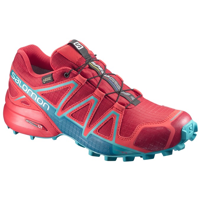 Salomon Singapore Womens Trail Running Shoes - SPEEDCROSS 4 GTX® W Red | 76345-VNIU